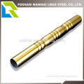 Decorative embossed golden stainless steel pipe